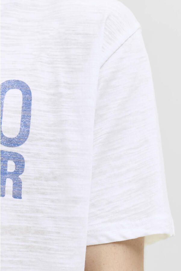 JACK & JONES PREMIUM regular fit T-shirt met print wit