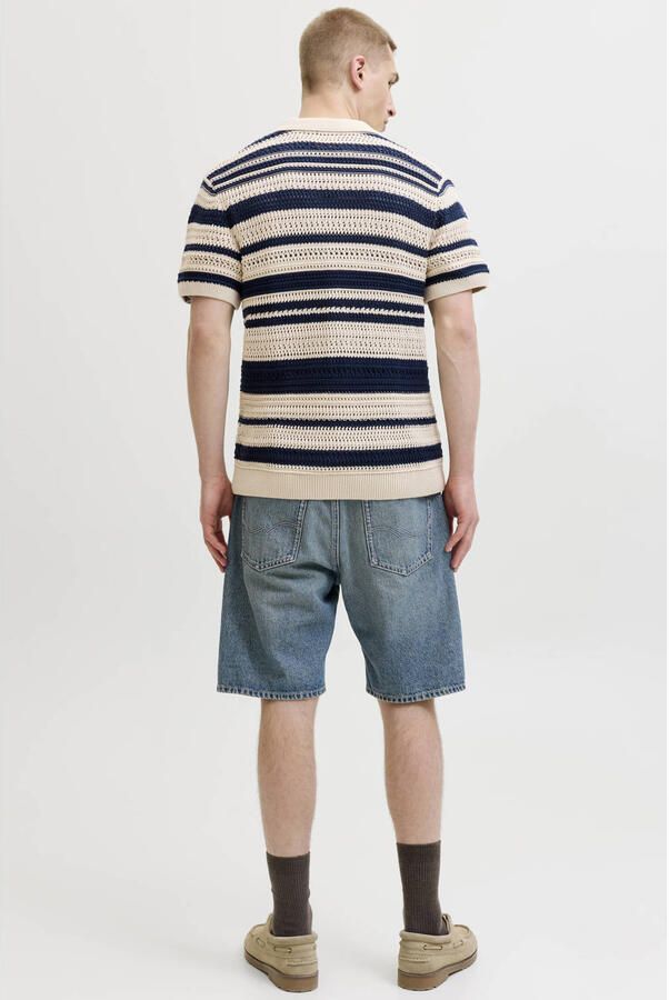 JACK & JONES Premium modern fit vrijetijdsoverhemd in tricotlook met knoopsluiting - Foto 3
