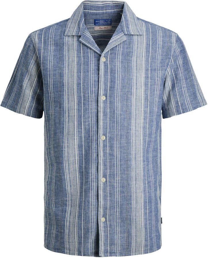 JACK & JONES Premium regular fit vrijetijds overhemd met linnengehalte model 'Summer'