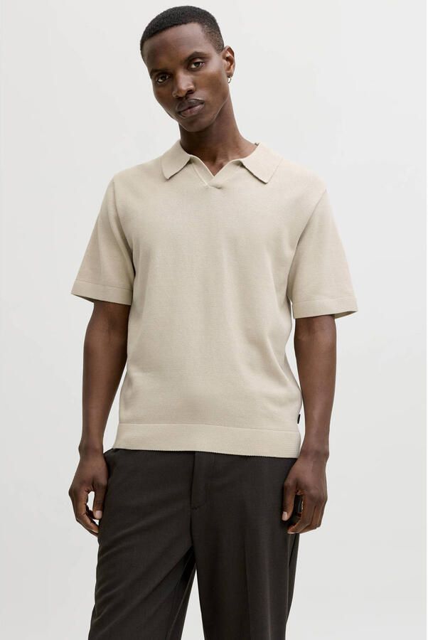 JACK & JONES Premium Gebreid shirt met V-hals Model 'MILANO'