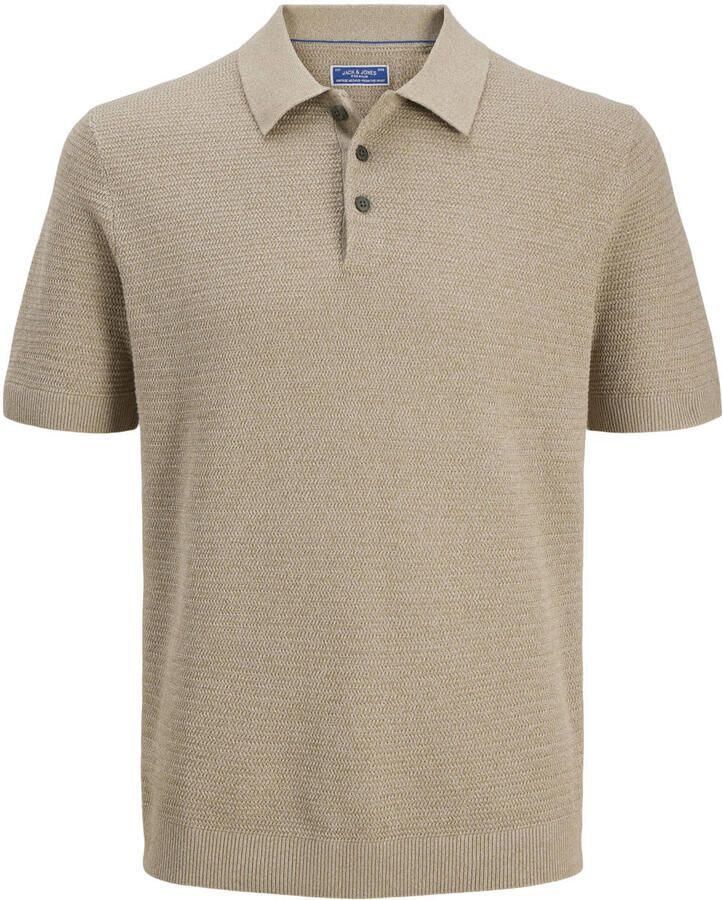 JACK & JONES PREMIUM regular polo beige gebreid - Foto 2