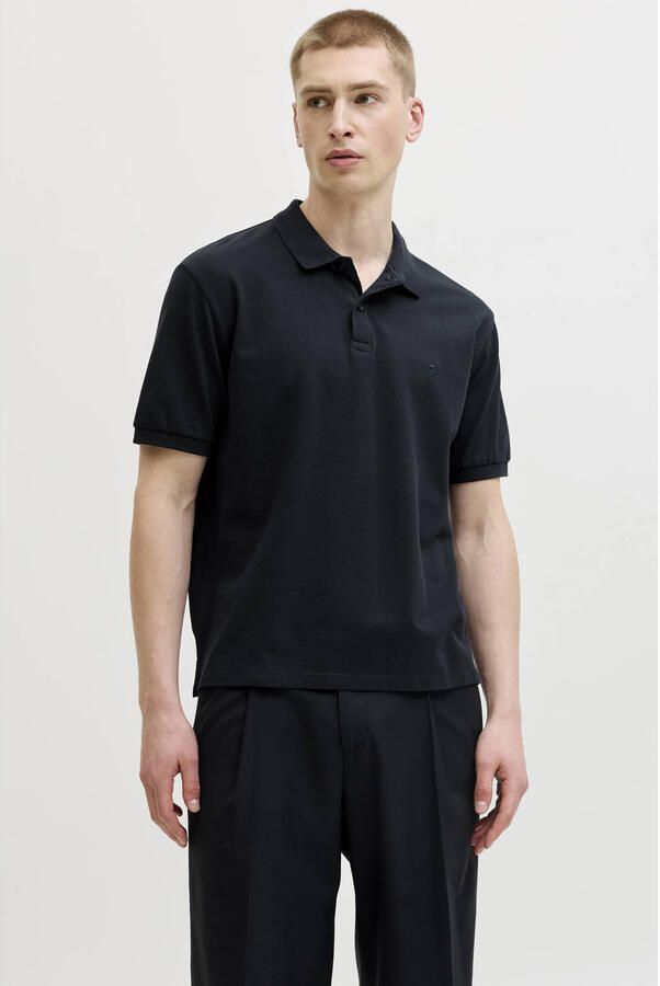 JACK & JONES PREMIUM regular polo donkerblauw