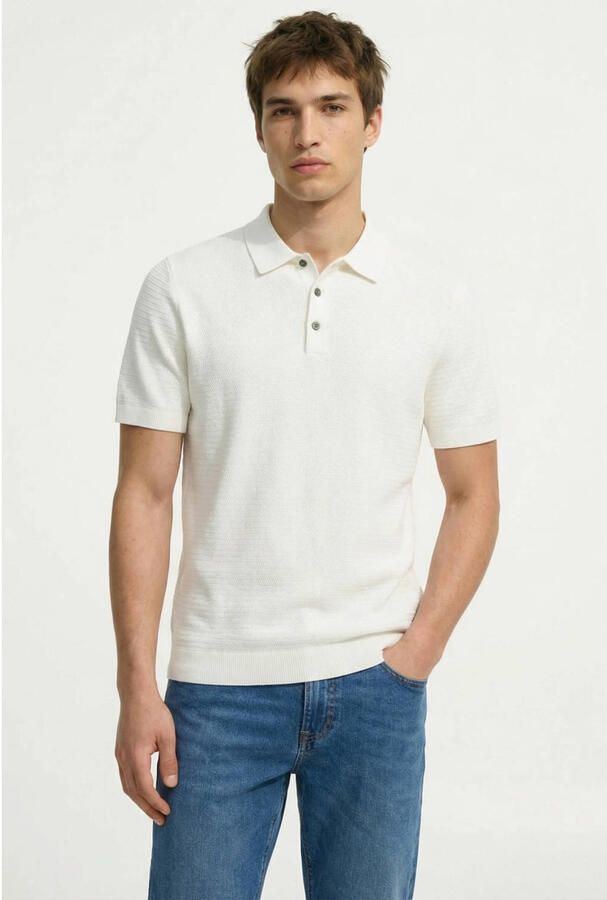 JACK & JONES Premium regular fit poloshirt met structuurpatroon model 'Riley'