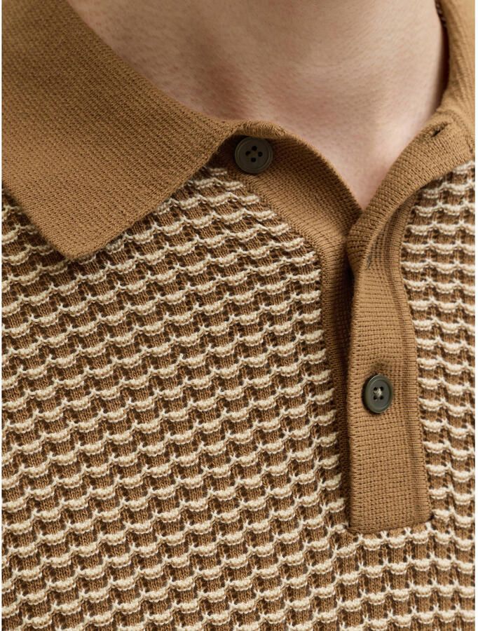 JACK & JONES PREMIUM regular polo gebreid brique - Foto 2