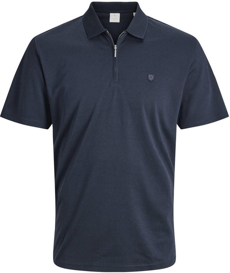 JACK & JONES PREMIUM regular polo gebreid donkerblauw - Foto 3