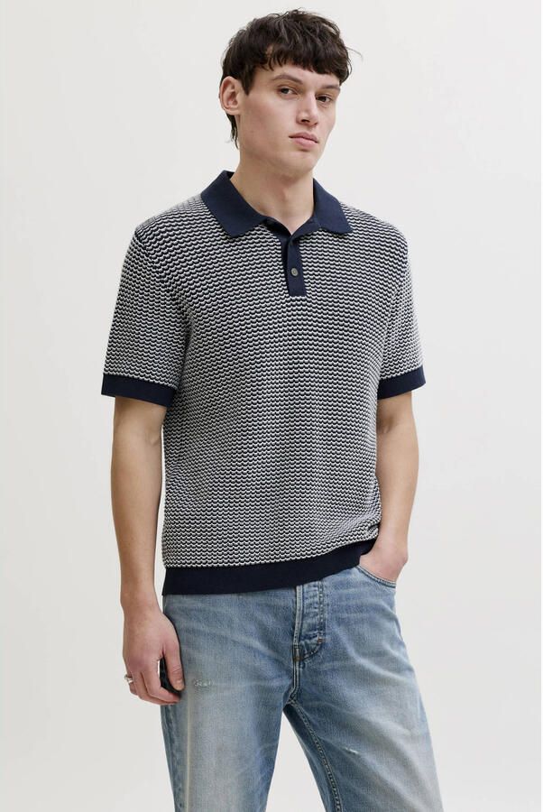 JACK & JONES Premium Regular fit poloshirt in brei-look model 'Kingsley'