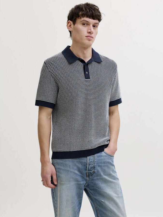 JACK & JONES Premium Regular fit poloshirt in brei-look model 'Kingsley'