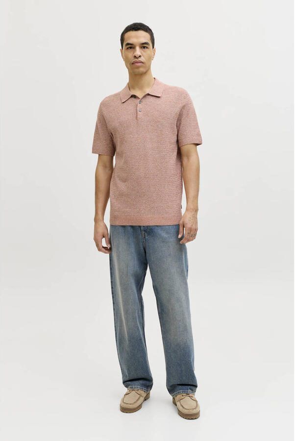 JACK & JONES PREMIUM regular polo roze gebreid - Foto 2