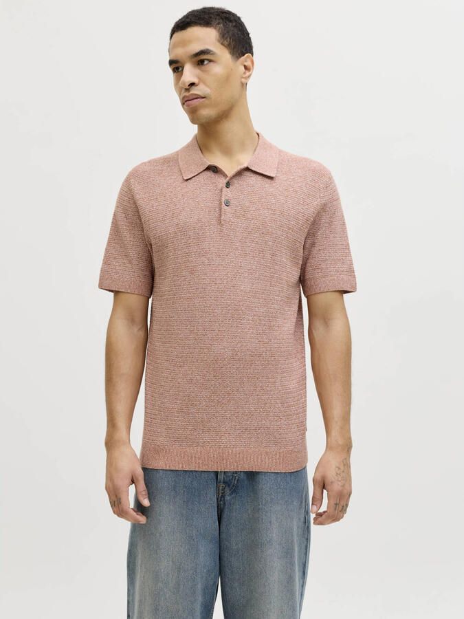 JACK & JONES PREMIUM regular polo roze gebreid - Foto 2