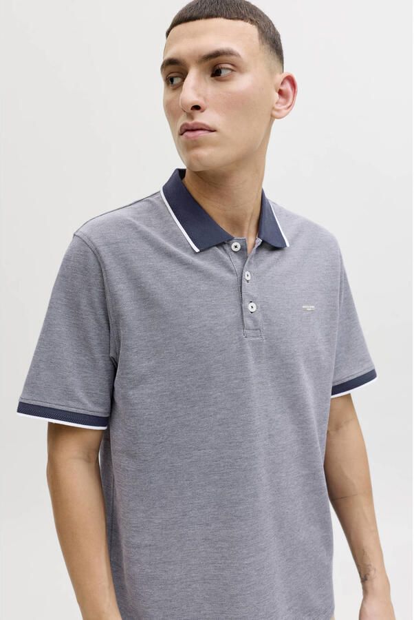 JACK & JONES PREMIUM regular T-shirt en polo blauw (set van 2) - Foto 3