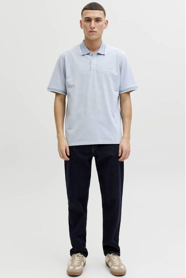JACK & JONES PREMIUM regular T-shirt en polo lichtblauw (set van 2) - Foto 3