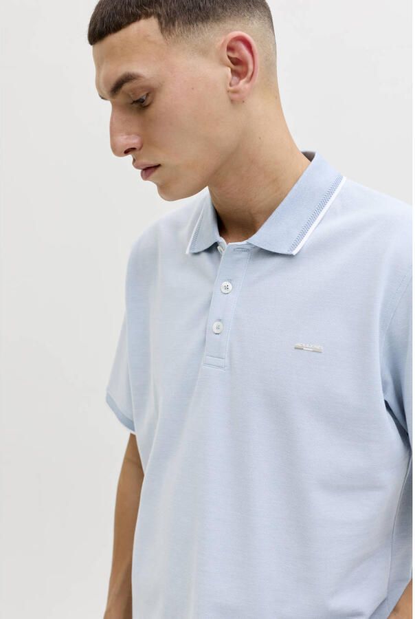 JACK & JONES PREMIUM regular T-shirt en polo lichtblauw (set van 2) - Foto 2