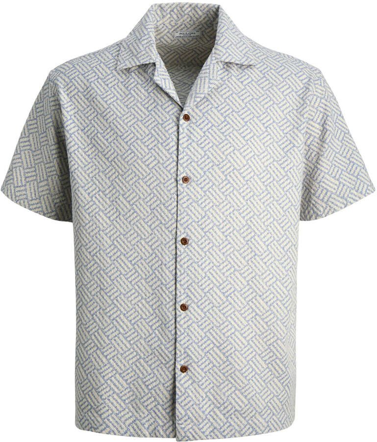 JACK & JONES PREMIUM relaxed casual overhemd lichtblauw