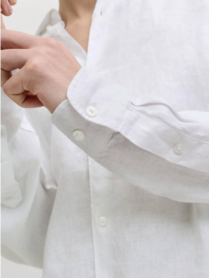 JACK & JONES Premium regular fit linnen overhemd van puur linnen model 'Lawrence' - Foto 2