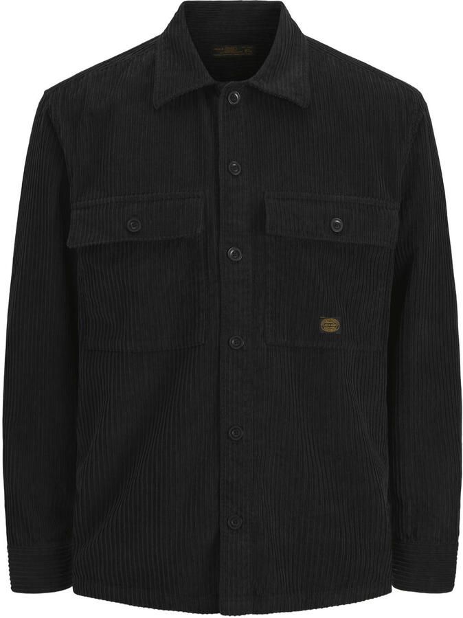 JACK & JONES PREMIUM relaxed fit corduroy overshirt donkerblauw