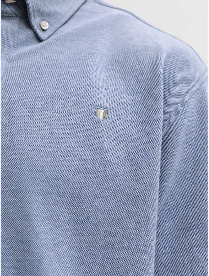 Jack & jones Blu Lake Pique Detail SS Overhemd Heren - Foto 2