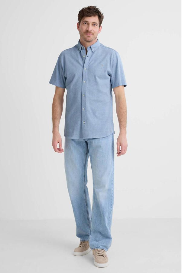Jack & jones Blu Lake Pique Detail SS Overhemd Heren - Foto 3
