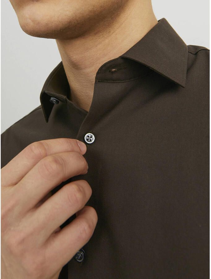 JACK & JONES PREMIUM slim fit overhemd bruin - Foto 2