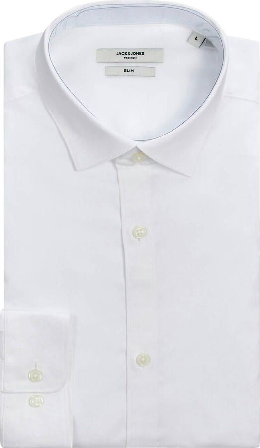 Jack & jones Slimfit Katoenen Overhemd met Kent Kraag White Heren - Foto 2