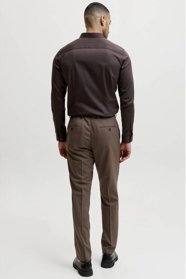 JACK & JONES PREMIUM super slim fit overhemd bruin - Foto 3