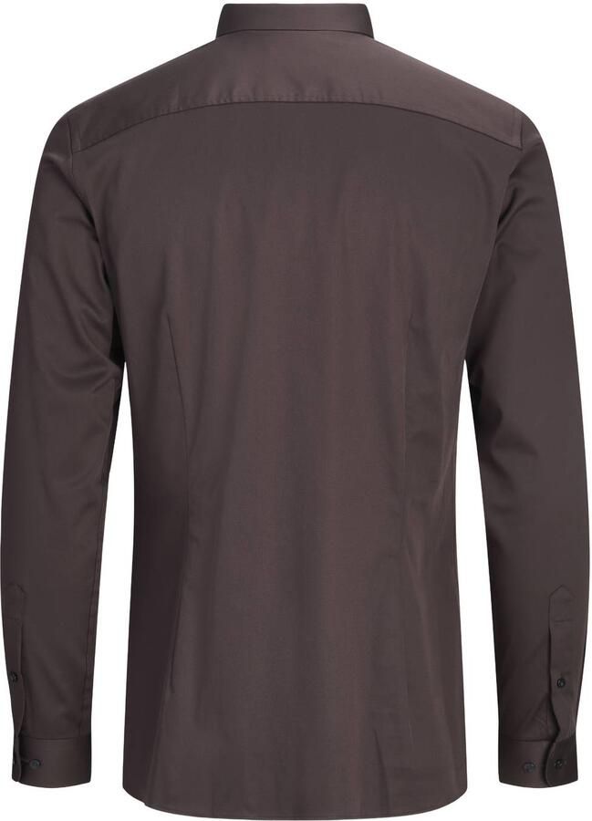 JACK & JONES ESSENTIALS super slim fit overhemd bruin - Foto 2
