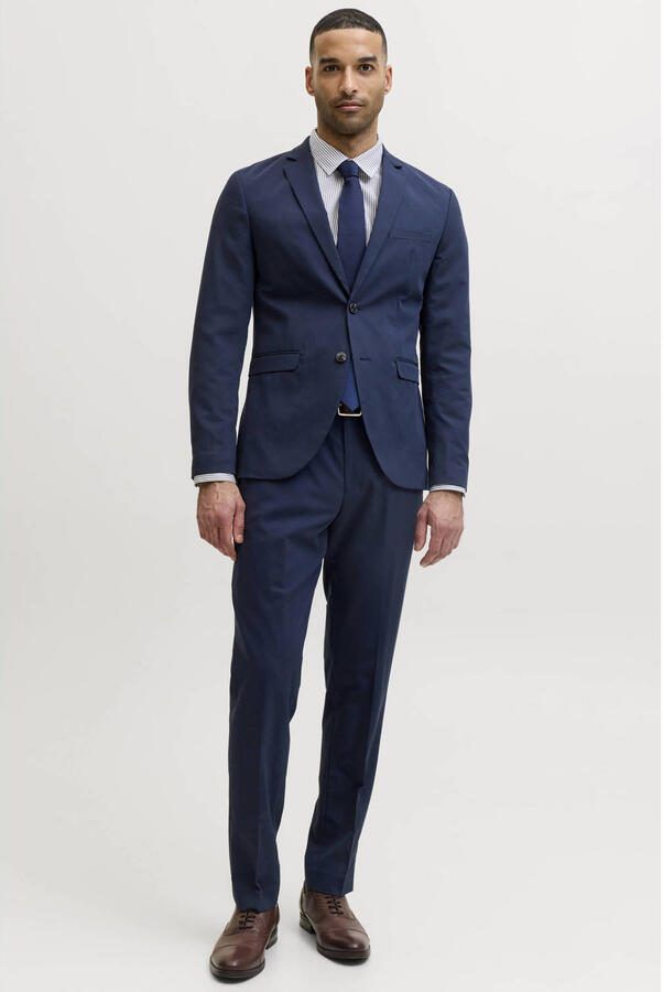 Jack & jones Franco Slim Fit Pantalon met Zakken en Riemlussen Blue Heren - Foto 3