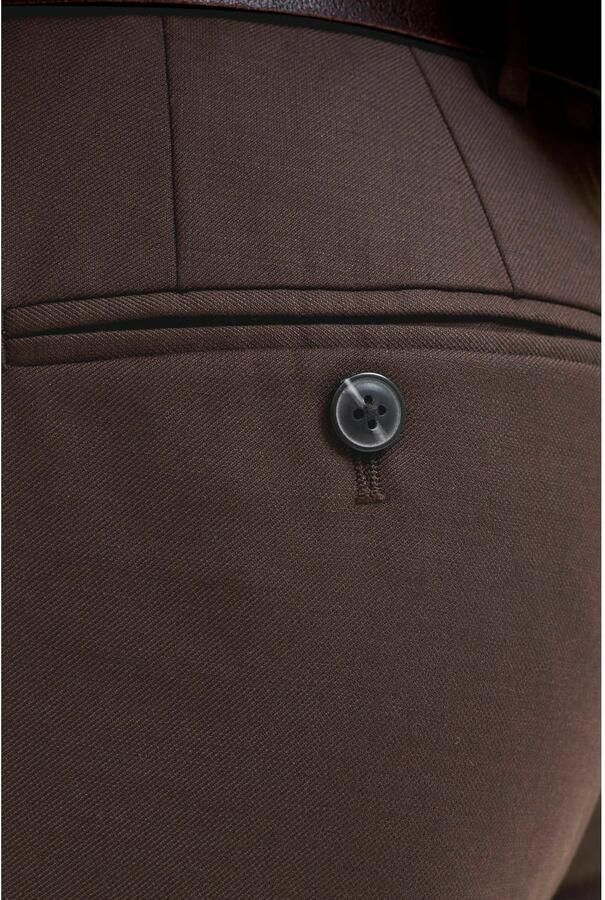 JACK & JONES PREMIUM super slim fit pantalon met wol donkerbruin - Foto 2