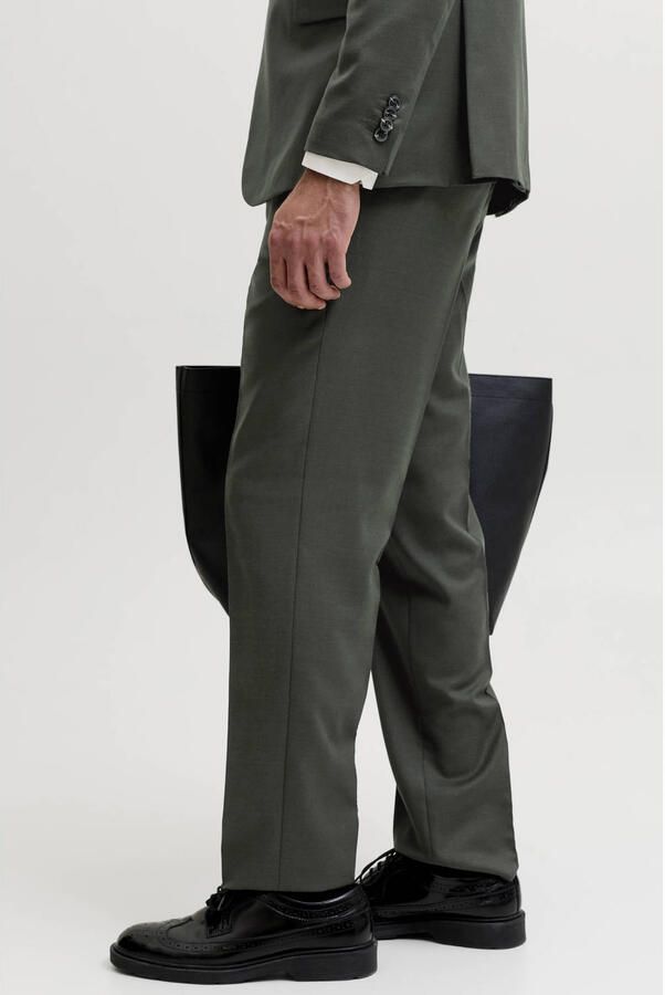 JACK & JONES PREMIUM super slim fit pantalon met wol donkergroen - Foto 5