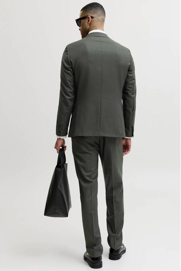 JACK & JONES PREMIUM super slim fit pantalon met wol donkergroen - Foto 6