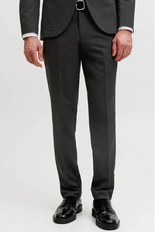 Jack & jones Franco Slim Fit Suit Broek met Zakken en Riemlussen Black Heren