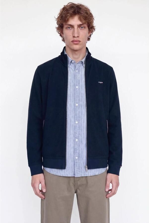 JACK & JONES PREMIUM sweatvest donkerblauw