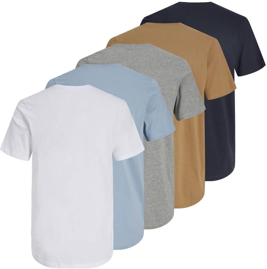 Jack & Jones Shirt met ronde hals JPRBLABRODY TEE SS CREW NECK 5PK MP (set 5-delig)