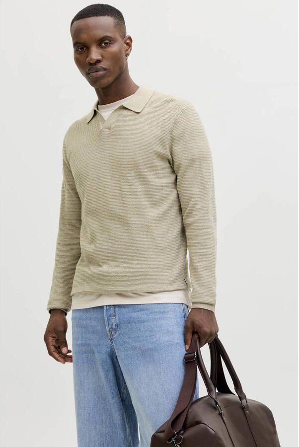 JACK & JONES PREMIUM trui gebreid beige - Foto 4