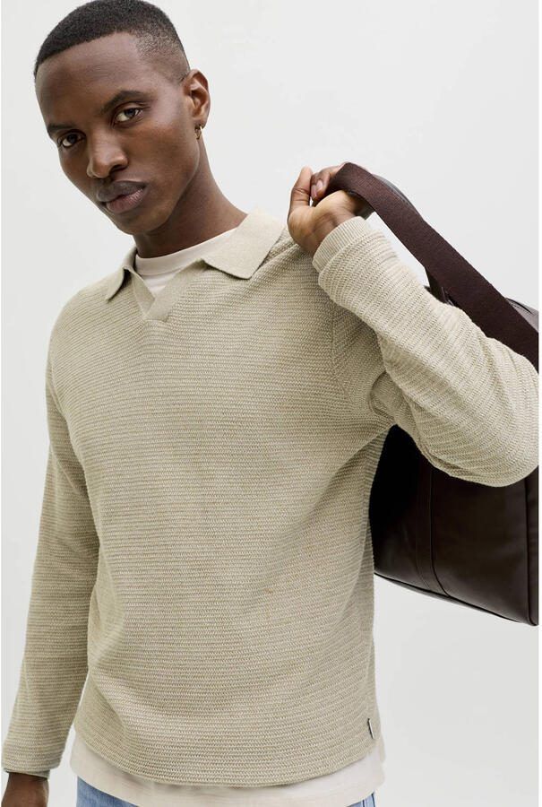 JACK & JONES PREMIUM trui gebreid beige