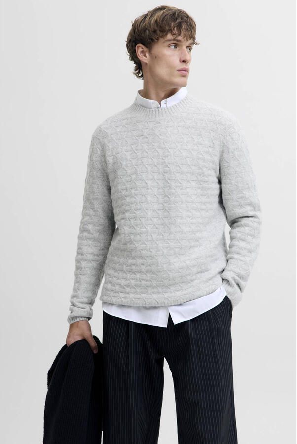 JACK & JONES Premium Regular fit gebreide pullover met wol model 'BLASIMON'