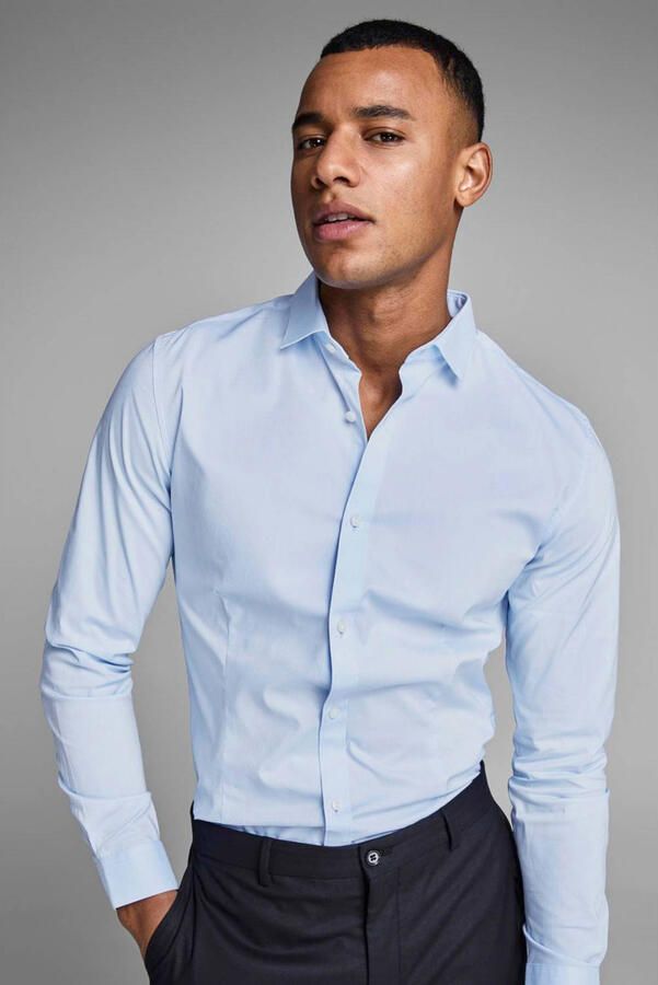 Jack & jones Overhemd Lange Mouw Jack & Jones 12097662 JJPRPARMA SHIRT L S NOOS CASHMERE BLUE SUPER SLIM - Foto 4