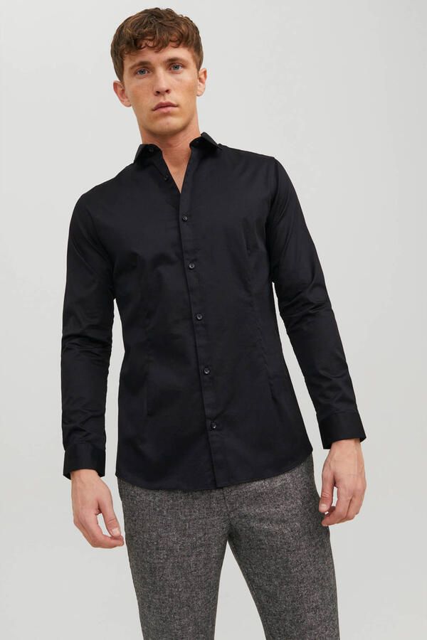 Jack & jones Overhemd Lange Mouw Jack & Jones 12097662 JJPRPARMA SHIRT L S NOOS BLACK SUPER SLIM - Foto 3