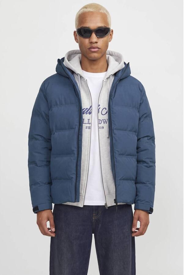 JACK & JONES pufferjas blauw