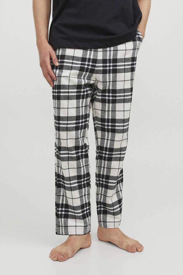 JACK & JONES pyjamabroek JACRIMON ecru zwart - Foto 2