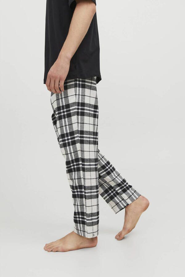 JACK & JONES pyjamabroek JACRIMON ecru zwart - Foto 3