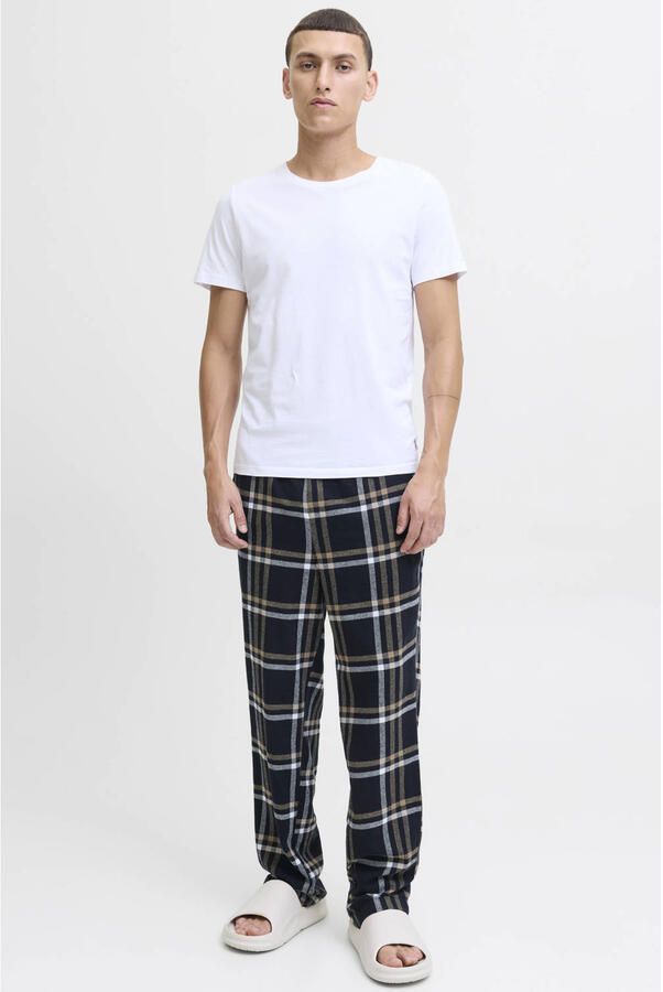 JACK & JONES pyjamabroek JACRIMON zwart wit beige