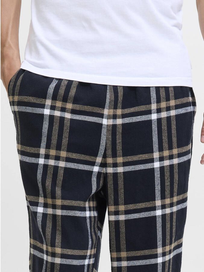 JACK & JONES pyjamabroek JACRIMON zwart wit beige - Foto 2