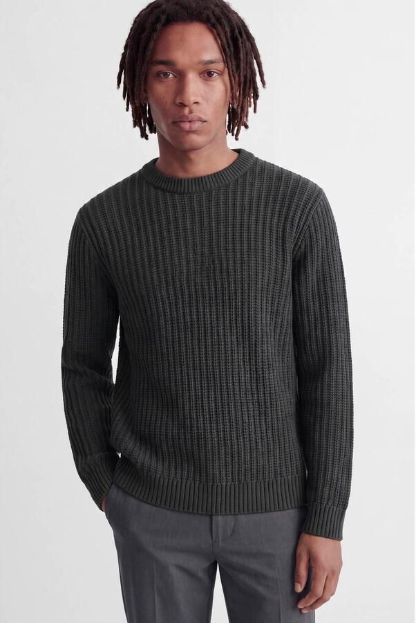 Jack & jones Regular fit gebreide pullover van katoenmix model 'AXON'