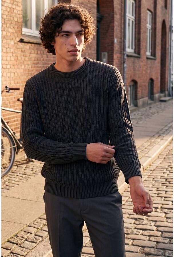 Jack & jones Regular fit gebreide pullover van katoenmix model 'AXON' - Foto 2