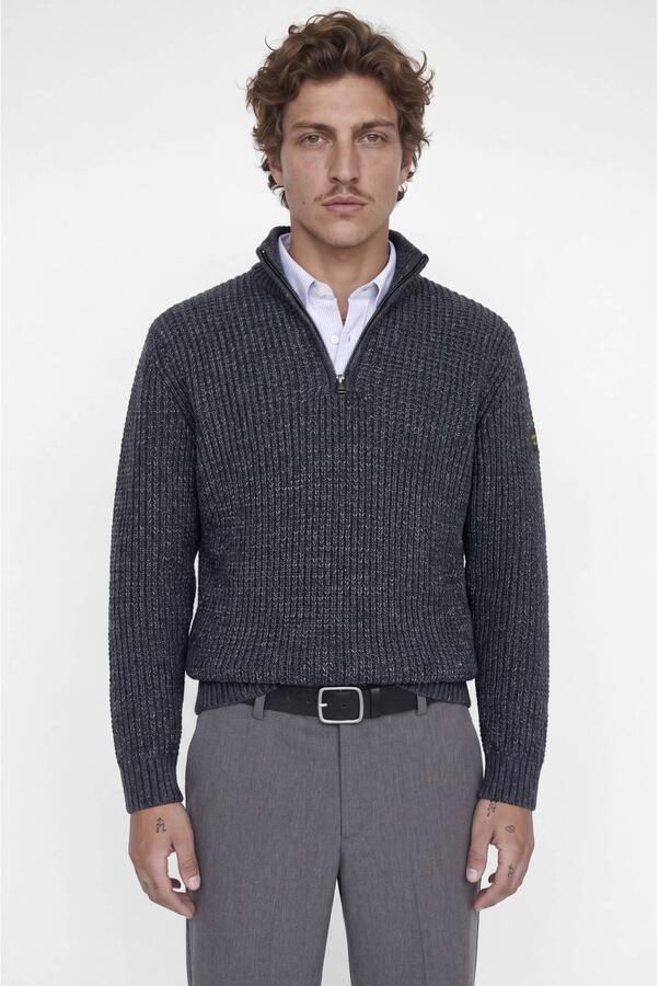 JACK & JONES regular fit gebreide trui blauw