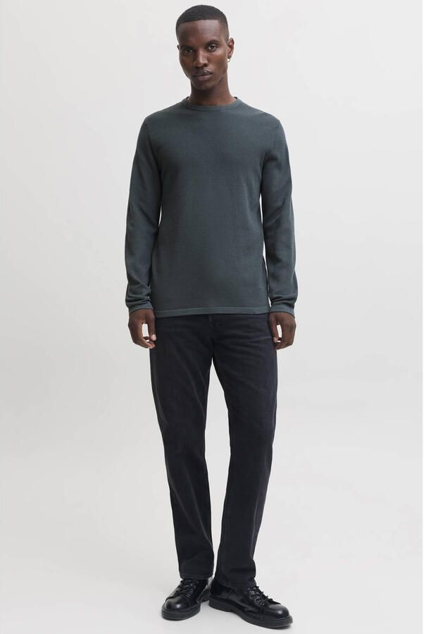 JACK & JONES regular fit gebreide trui grijsblauw - Foto 2