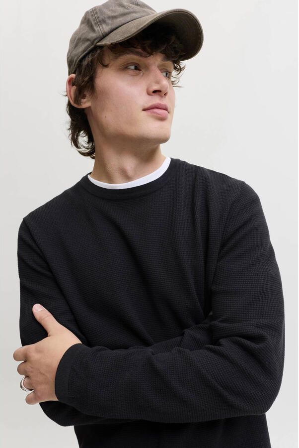 JACK & JONES regular fit gebreide trui zwart - Foto 3