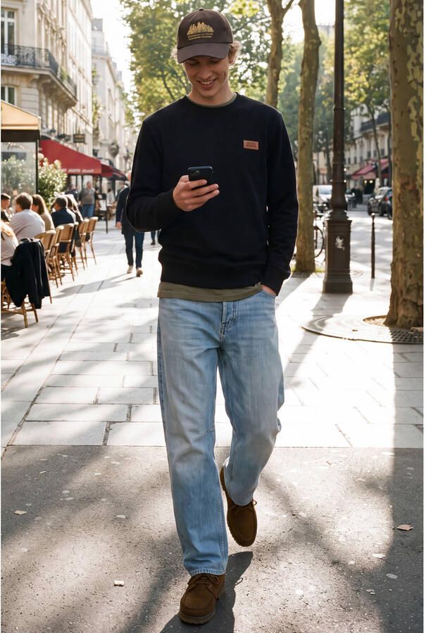 Jack & jones Sweatshirt met labelprint model 'RUSH' - Foto 2