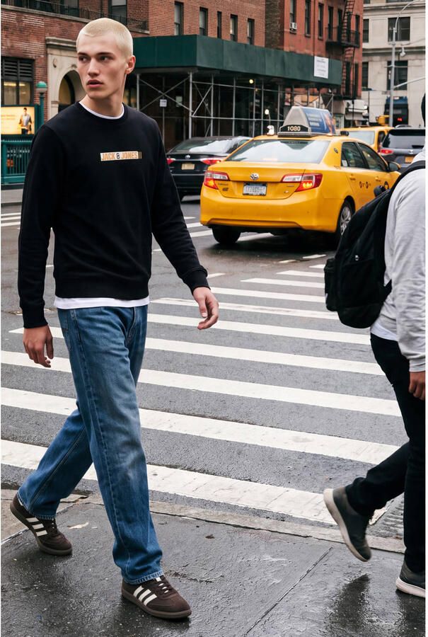 Jack & jones Regular fit sweatshirt met katoen-aandeel model 'Munk' - Foto 2