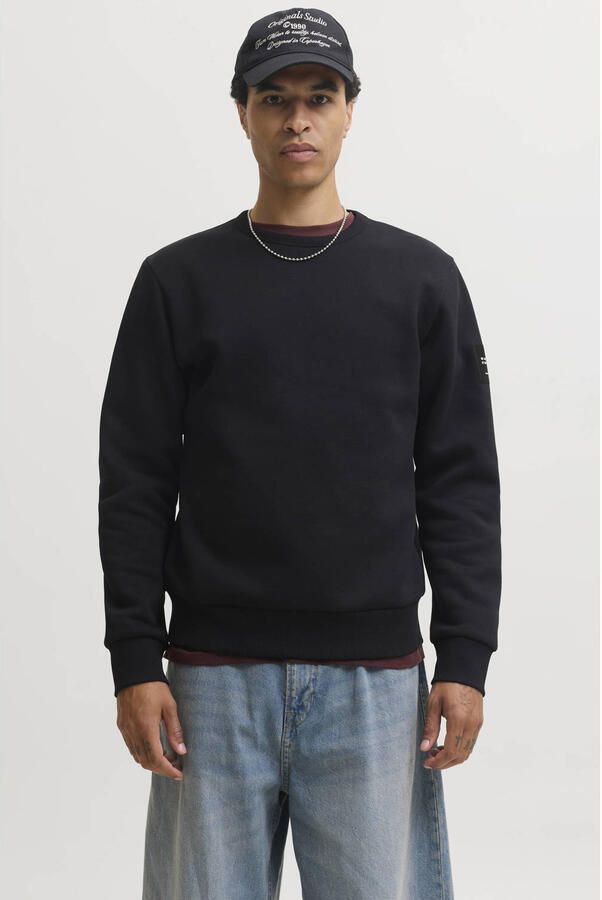 JACK & JONES regular fit sweater zwart